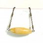 Natural Aventurine Necklace, Genuine Gemstone Bar Pendant & Bronze Chain