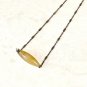 Natural Aventurine Necklace, Genuine Gemstone Bar Pendant & Bronze Chain