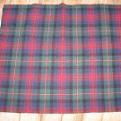 Bold Green and Red Plaid Fat Eighth *100% Wool* Rug Hooking Penny Rug  FiveOaksFarm