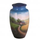 The Country Scene Hand Painted Cremation URN