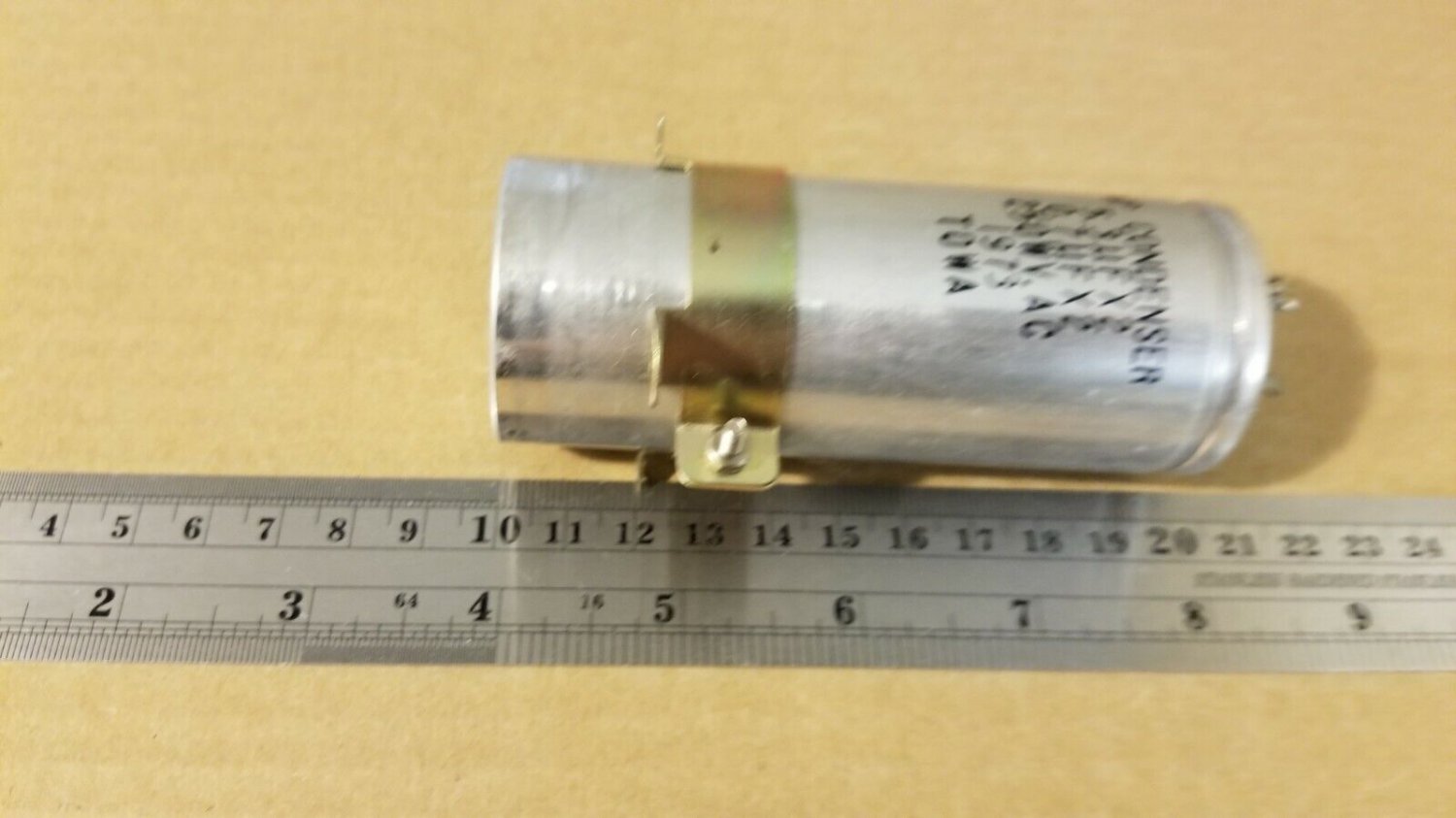 Teac 3300 reel to reel capacitor 5.3mF x2 / .7mF x2 40mm x 100mm tested