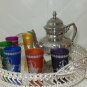 Tea glasses, moroccan tea glass, Set of 6 Unique Kitchen Tea cups, morocco tea glasses