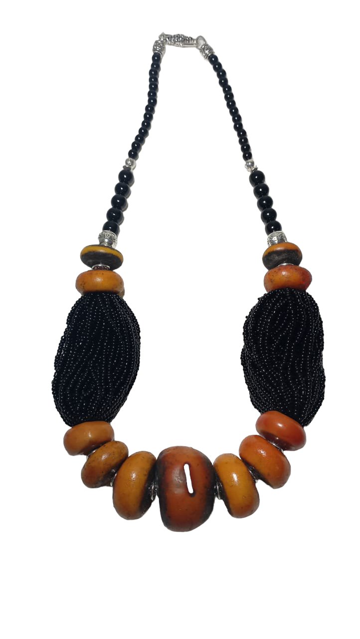 Beads Necklace, moroccan amber necklace, boho necklace, Antique Moroccan Berber Necklace