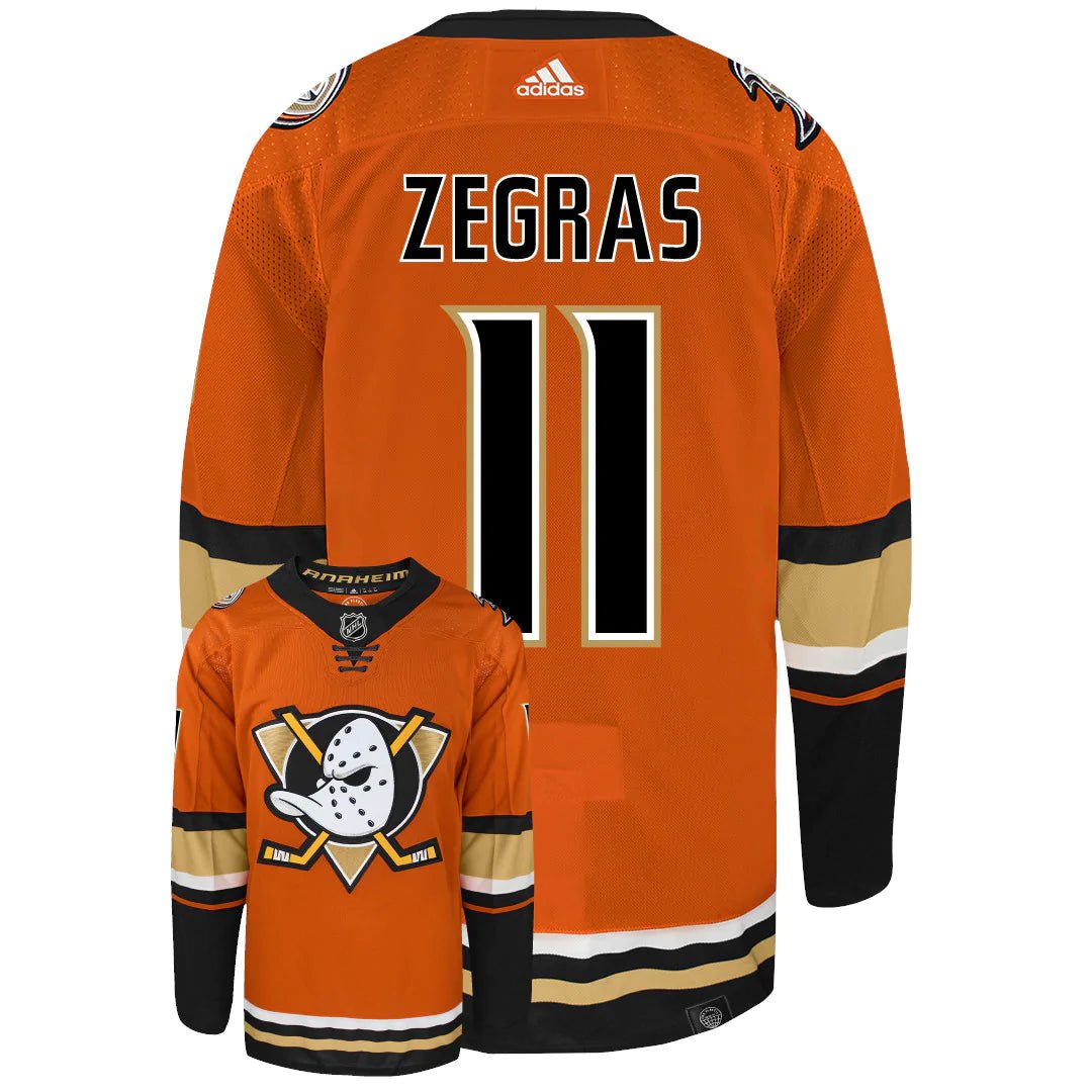 MEN'S SIZE Trevor Zegras Anaheim Ducks 11 Orange Hockey Jersey S3XL
