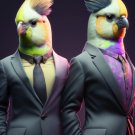 Cockatiels in Suits