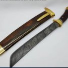 Custom Damascus Steel Multi-Purpose Slashing Machete - Super Sharp