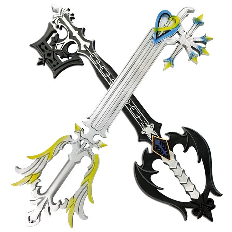 Kingdom Hearts Weapon 91cm Sora Keyblade PU Riku Cosplay Weapon Katana Collection Samurai Sword