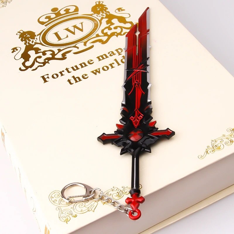 17CM Game Peripheral Genshin Impact Weapon Models Diluc Big Sword Wolf's Gravestone Metal Alloy