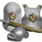 Halloween Hero Knight/Gladiator warrior Armor+Shield+Sword+Helmet 4pcs/set Child Costume party