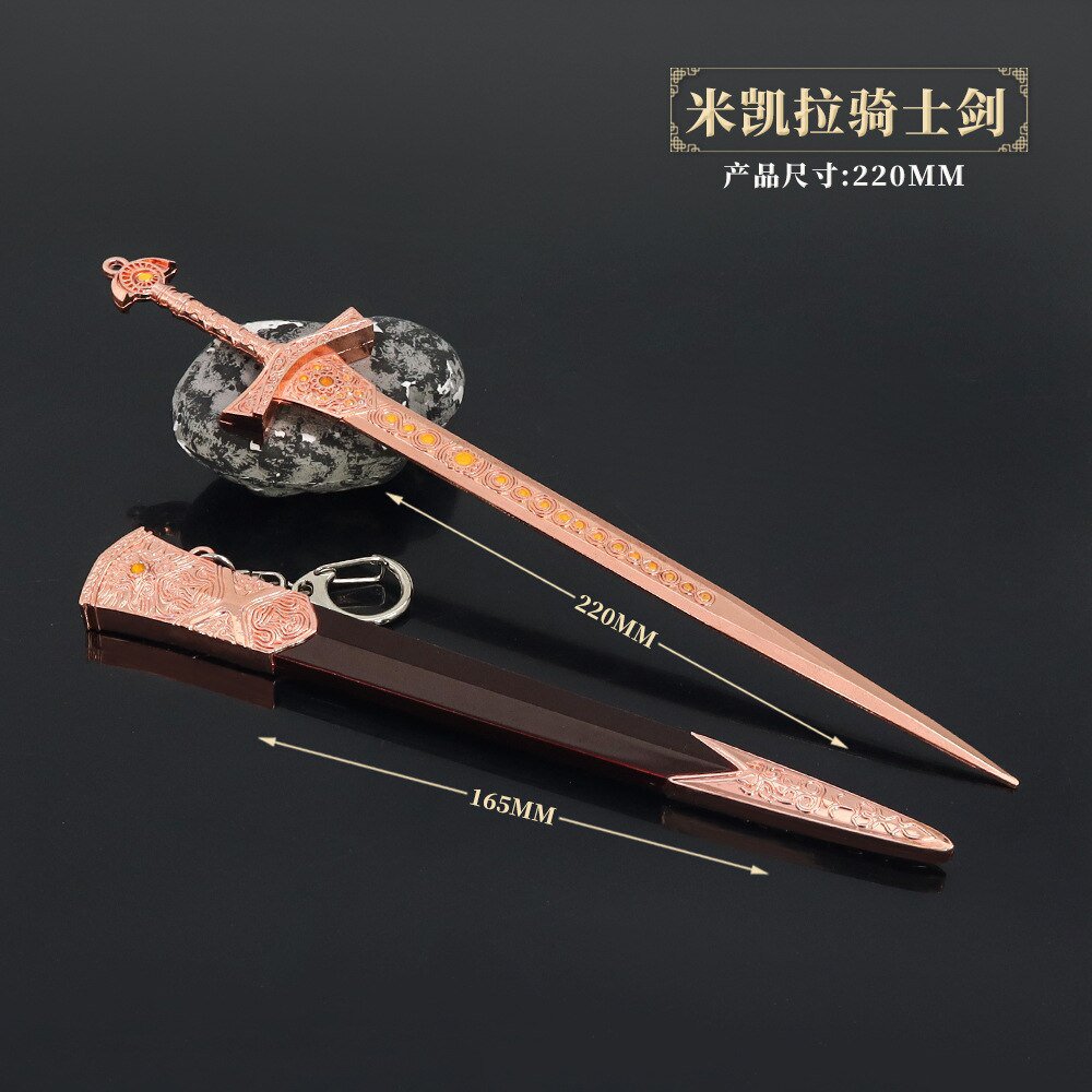 Metal Mikaela Knight Sword Elden Ring With Sheath Weapon Game Peripheral Toy for Boy Man Girl