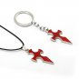 SAO Sword Art Online Necklace Keychain Knight of Blood Cross Pendant Metal Rope Chain Choker