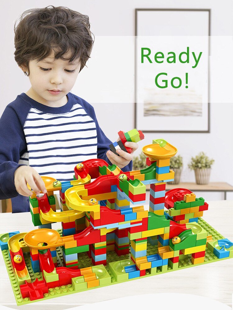 168 pcs Slideway DIY Building Blocks Small Size Bricks Base Plates Compatible With Classic Bricks