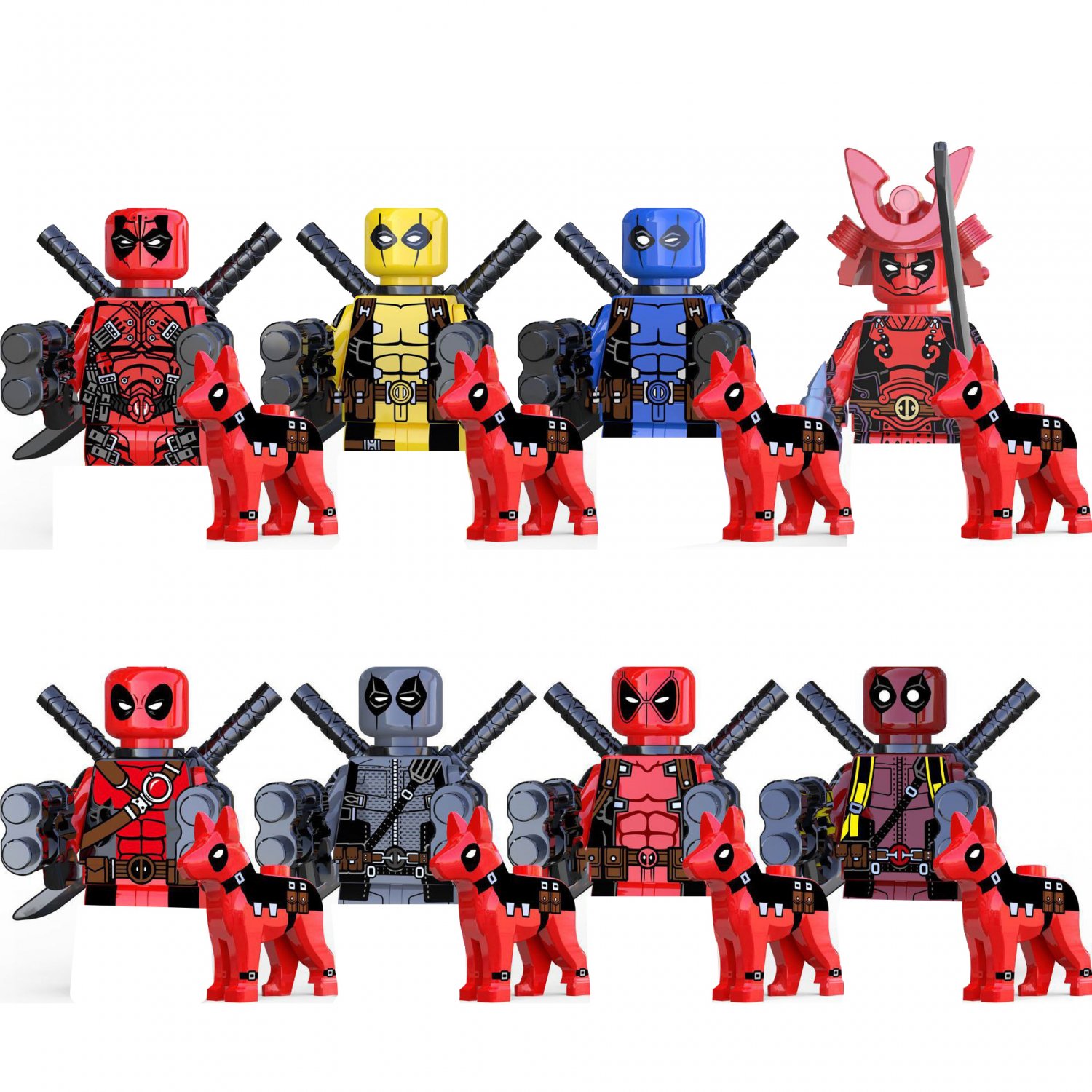 8PCS Disney Anime Building Blocks Classic Movie Bricks Mini Action Figures Dolls Model Assembly