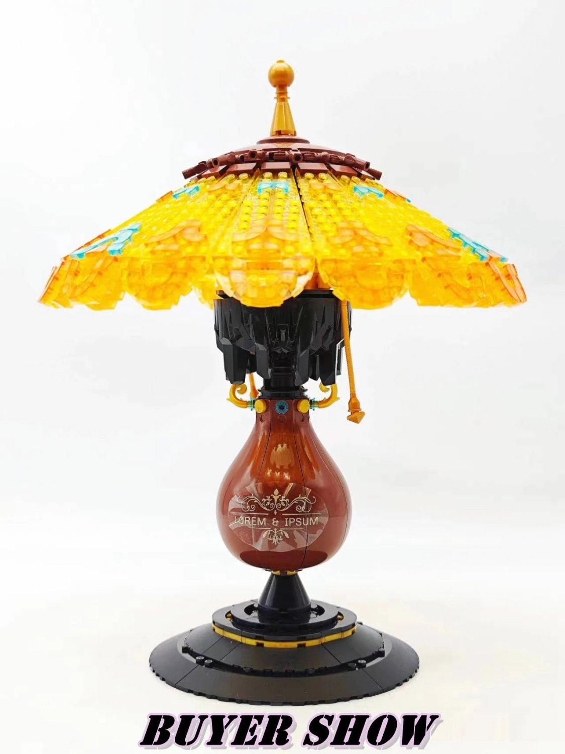 City Mini Classic Retro Table Lamp Model Assemble Building Block Lighting Home Decoration Brick