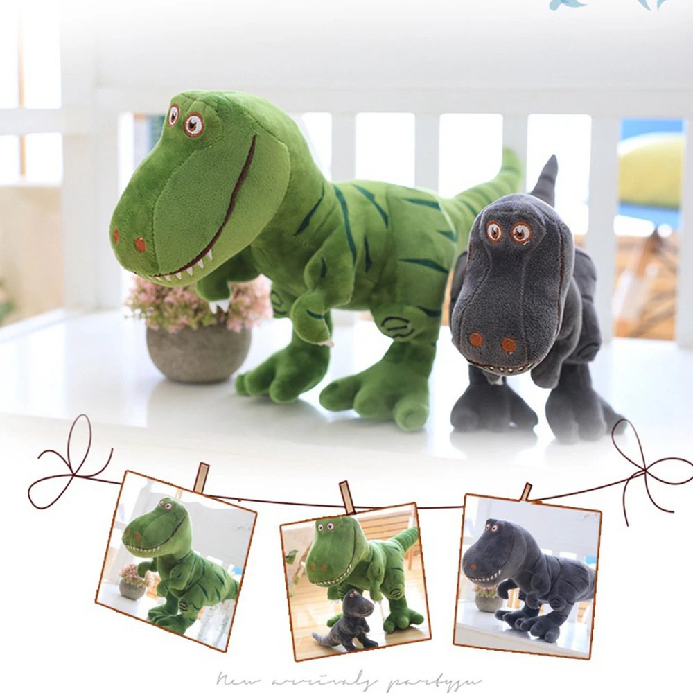 Dinosaur Plush Toy Cartoon Stuffed Animal Green Companion Kawaii Style Tyrannosaurus Rex