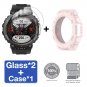 2IN Case Tempered Glass for Huami Amazfit T Rex 2 Screen Protector & Bumper Protective Cover