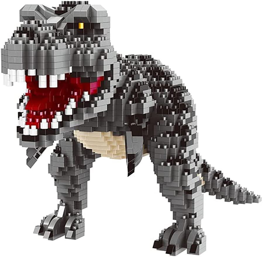 Jurassic Dinosaur Micro Blocks Model Tyrannosaurus Rex DIY Mini Diamond Building Kit Bricks Toys