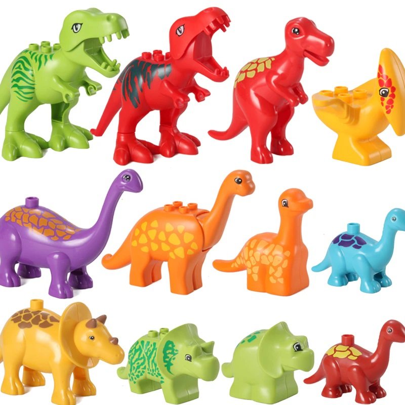 Jurassic Dinosaur Model Big Building Blocks Education Tyrannosaurus Rex Bricks Puzzle Assemble Toys