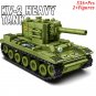 Military Series WW2 Soviet Union Army KV-2 Heavy Tank Building Blocks Bricks World War II Infantry