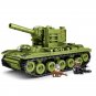 Military Series WW2 Soviet Union Army KV-2 Heavy Tank Building Blocks Bricks World War II Infantry