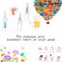 12/6 Color Washable Ink Stamp Pad 30 Cartoon Finger Painting Cards Washable Finger Drawing