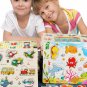 30cm Baby Toys Montessori Wooden Puzzle Hand Grab Board Educational Wood Puzzles for Kids Cartoon