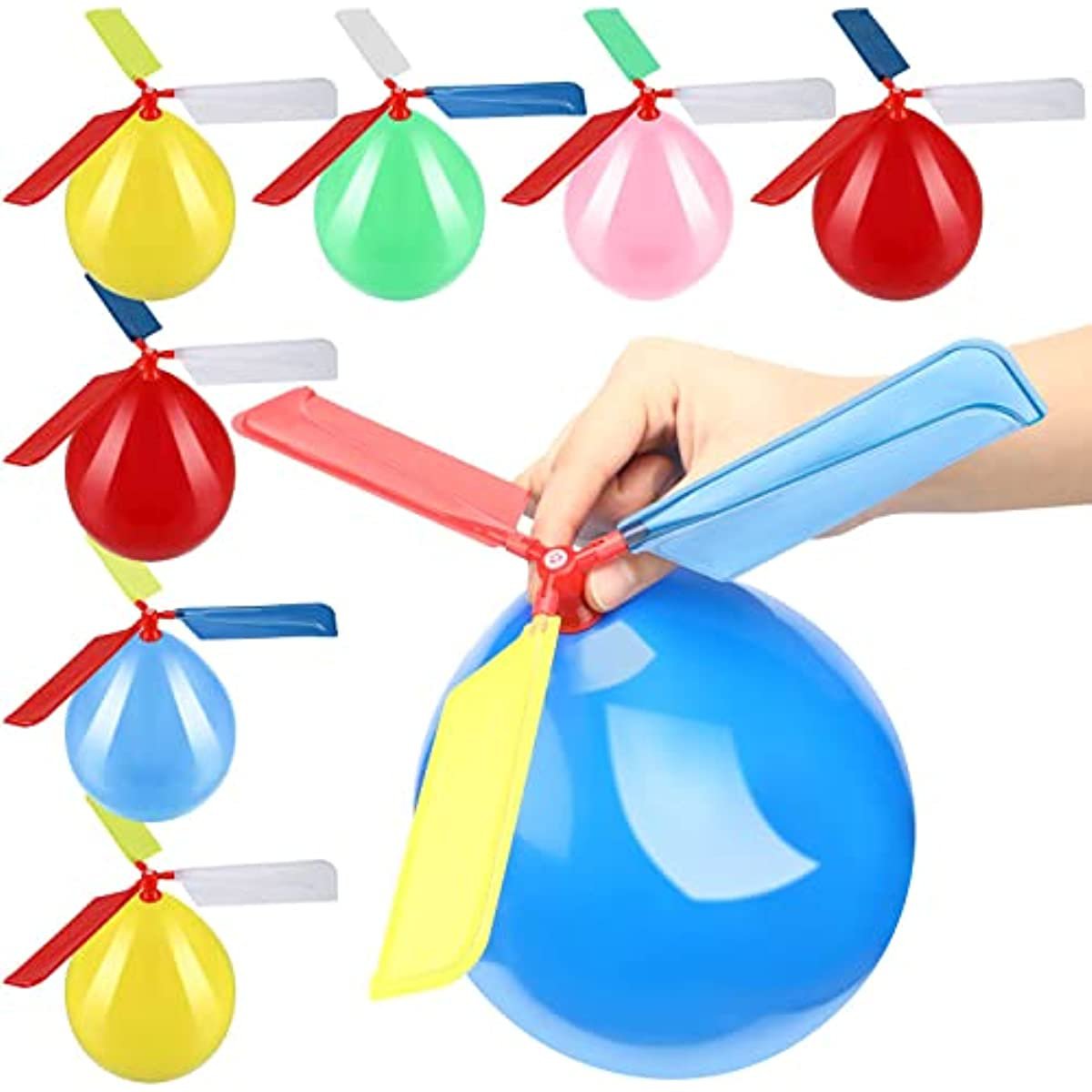 1 Pcs Balloon Helicopters Easter Balloon Flying with Whistle Kids Flying Toys Birthday Party