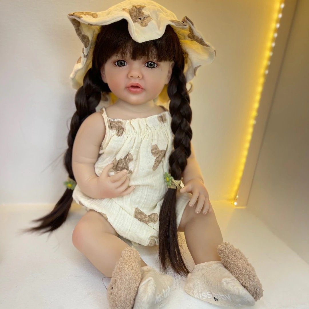 Bzdoll Cm Inch Reborn Dolls Realistic Full Silicone Baby Bebe Newborn Girl Doll Princess