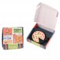 Dollhouse Miniature Pizza w/Plate Paper Box Modle Toy Simulation Resin Pizza Food Kitchen Doll House