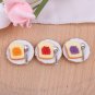 3Pcs/set Dollhouse Miniature Toast Small Plate Spoon Dolls Accessories