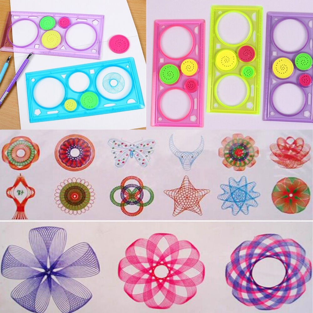 Drawing Card Games Toys Geometry Spirograph Drawing Stencils Painting Template Rulers Art Crafts