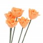 5pcs Dollhouse Miniature Simulation Plants Multi-color Rose Flowers Model Furniture Home Garden