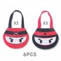 6PCS Ninja themed party gift bag birthday return gift bag marble recycle bag building block party