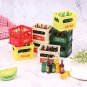 1Set Dollhouse Miniature Beer Bottle with Storage Basket Drink Basket Model For Doll House Home