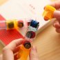 6 Pcs Mini Ink Stamp Roller Diary Seal Kids DIY Art Toys Drawing Toys Montessori Learning