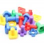 5 Set Screw building blocks plastic insert blocks nut shape toys for children Educational montessori