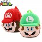 Super Mario Plush Backpack Mario Bros Luigi Anime Peripherals Children School Bag Stuffed Cartoon