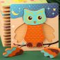 High Quality 3D Wooden Puzzles Educational Cartoon Animals Early Learning Cognition Intelligence