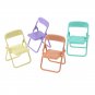 1Pc Mini Chair Dollhouse Miniature Chair Plastic Armchair Folding Chair Simulation Furniture Doll