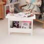 Dollhouse Mini Stool Desk Table Model Cabinet Bookshelf Miniature Wooden Furniture Decor