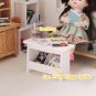 Dollhouse Mini Stool Desk Table Model Cabinet Bookshelf Miniature Wooden Furniture Decor