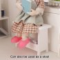 Dollhouse Mini Stool Desk Table Model Cabinet Bookshelf Miniature Wooden Furniture Decor