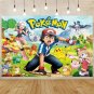 Pokemon Birthday Party Backdrop Anime Cartoon Pikachu Vinyl Background Backdrop Photography Wall