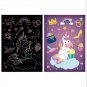 1Set Magic Color Rainbow Dinosaur Cartoon Scratch Art Painting Paper Card Kit Drawing Stick