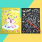 1Set Magic Color Rainbow Dinosaur Cartoon Scratch Art Painting Paper Card Kit Drawing Stick