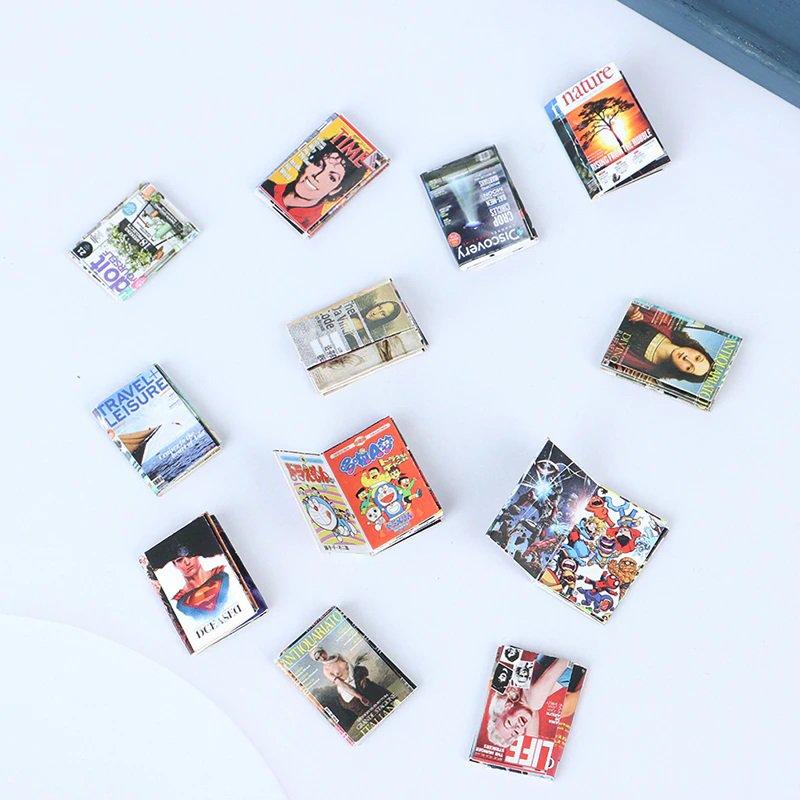 Scale Mini Magazine Pretend Play Doll House Furniture Decration Accessories Toy Dollhouse Miniature