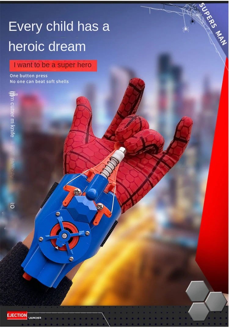 ML Legends Spiderman Web Shooters Toys Spider Man Wrist Launcher Cosplay Peter Parker Accessories