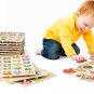 Montessori Wooden Puzzles Hand Grab Boards Toys Tangram Jigsaw Baby Educational Toys Cartoon Vehicle