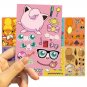 8Sheets Pokemon Children Puzzle Anime Stickers Make-a-Face Assemble Funny Cartoon Decal Assemble