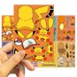 8Sheets Pokemon Children Puzzle Anime Stickers Make-a-Face Assemble Funny Cartoon Decal Assemble